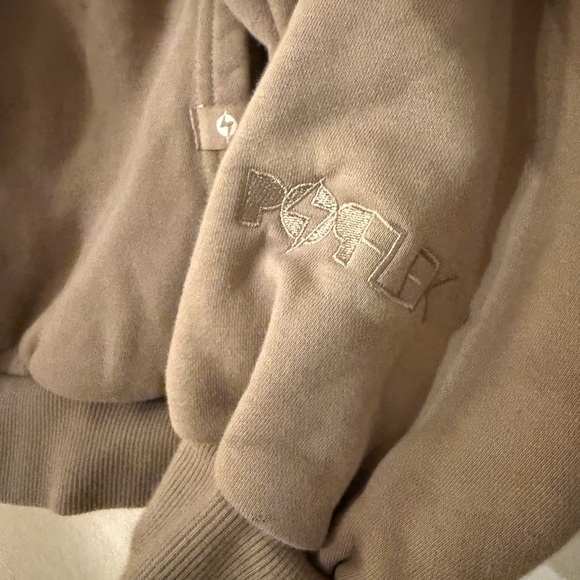 Popflex Zip Cloud Hoodie Neutral Taupe Sweatshirt - Size M/L - Picture 4 of 4